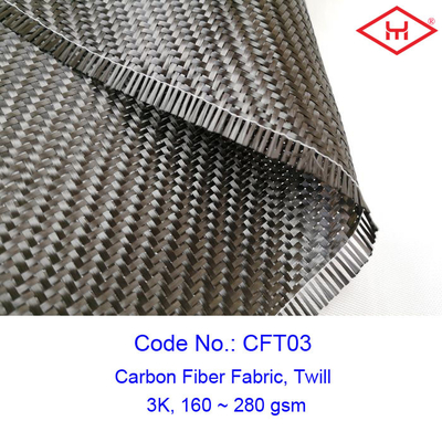 Tecido de fibra de carbono 3K Twill Popular para cosméticos