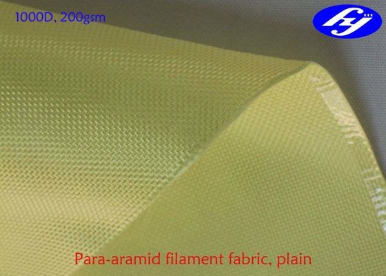 Fibra 1000D 200GSM do carbono de Aramid da prova da bala com resistência de alta temperatura